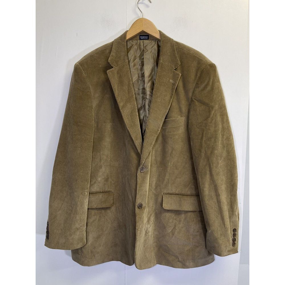 MEETING STREET Mens 44 Reg Beige Tan Corduroy‎ 2 Button Sport Coat Blazer Jacket